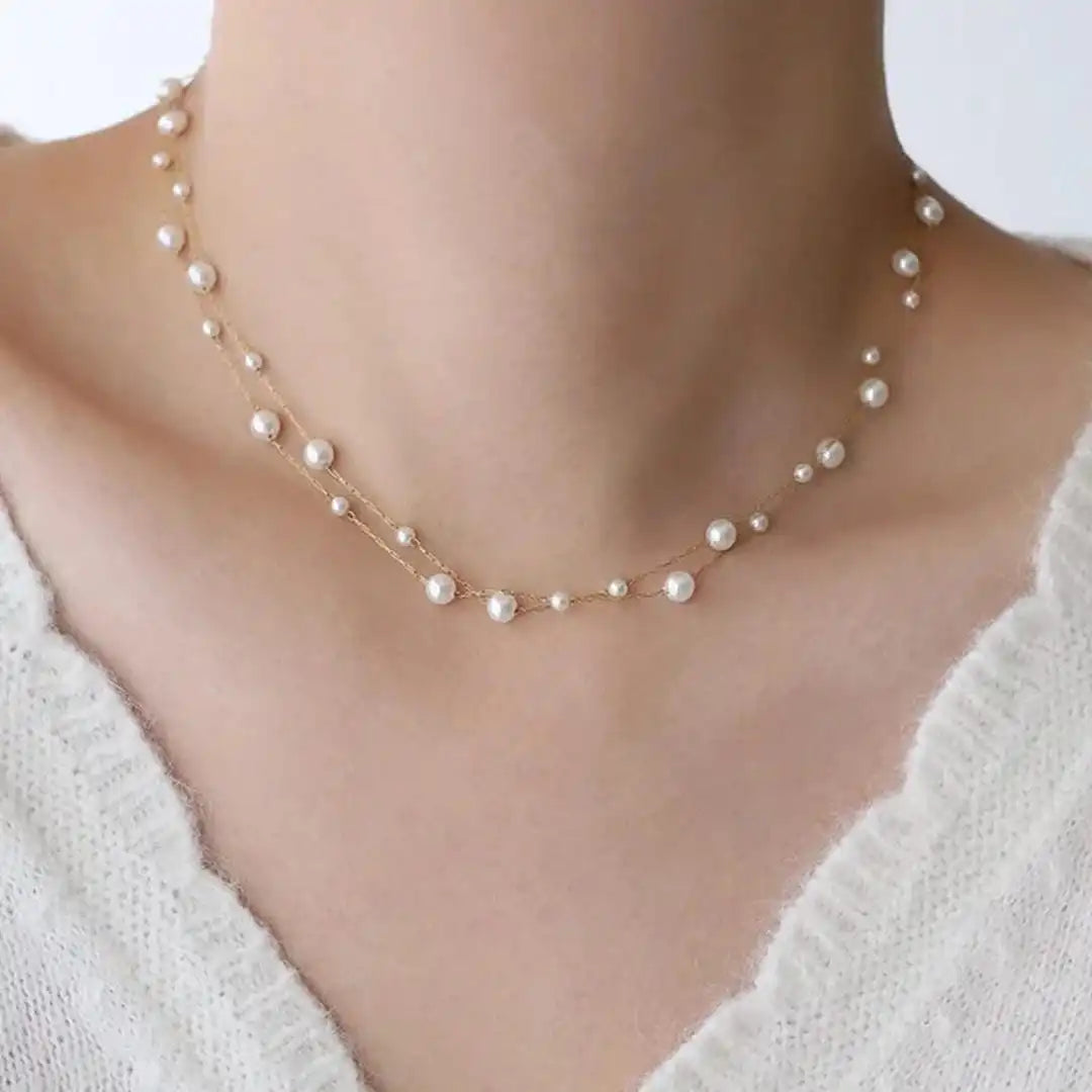 Collier Choker en Chaîne de Perles