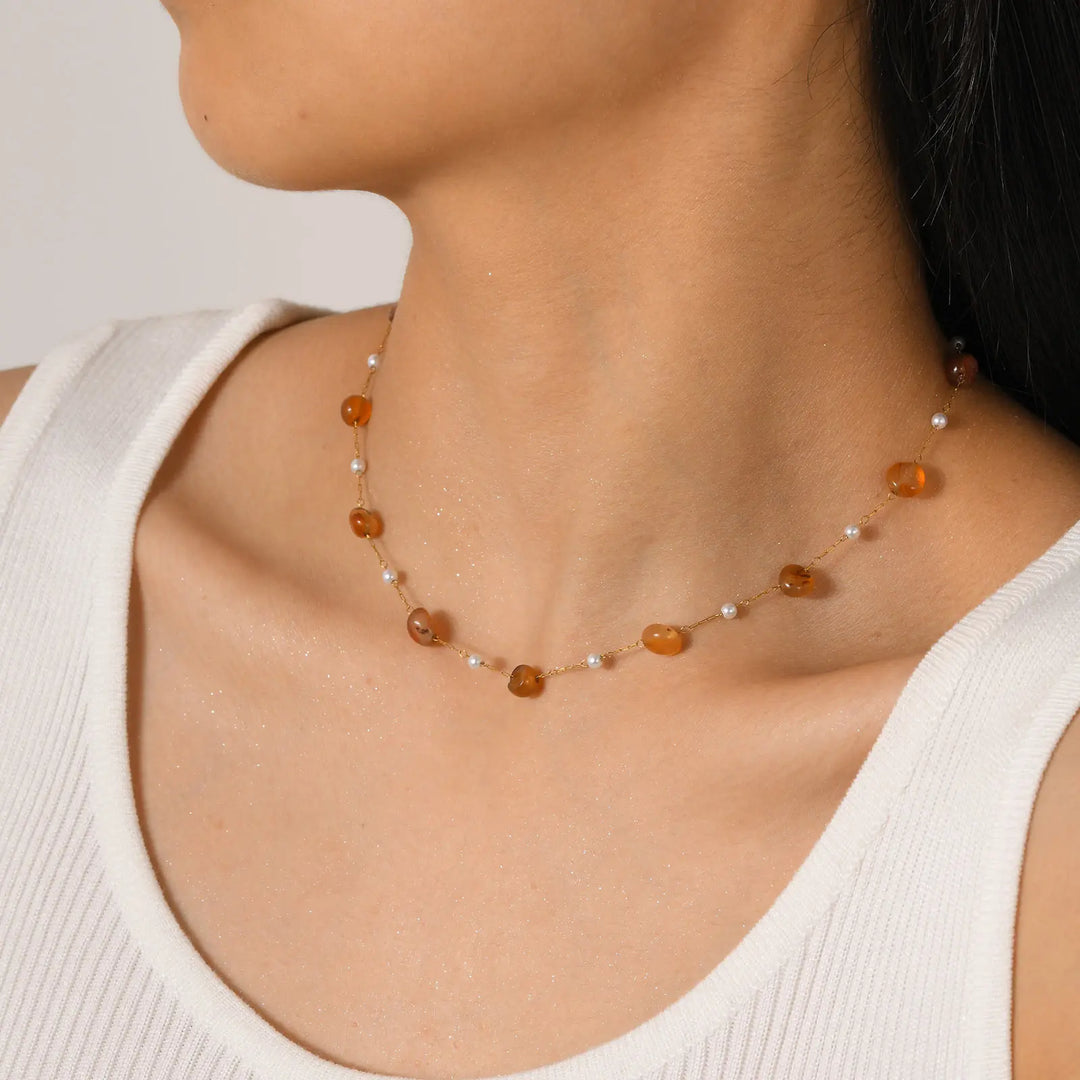 Collier Bohémien en Chaîne de Perles