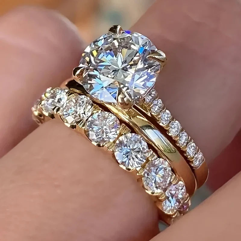 Ensemble de Bagues en Zirconium Éclat