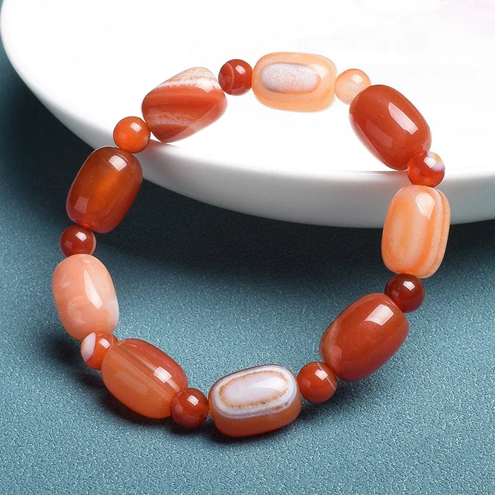 Bracelet en jade baril avec perles