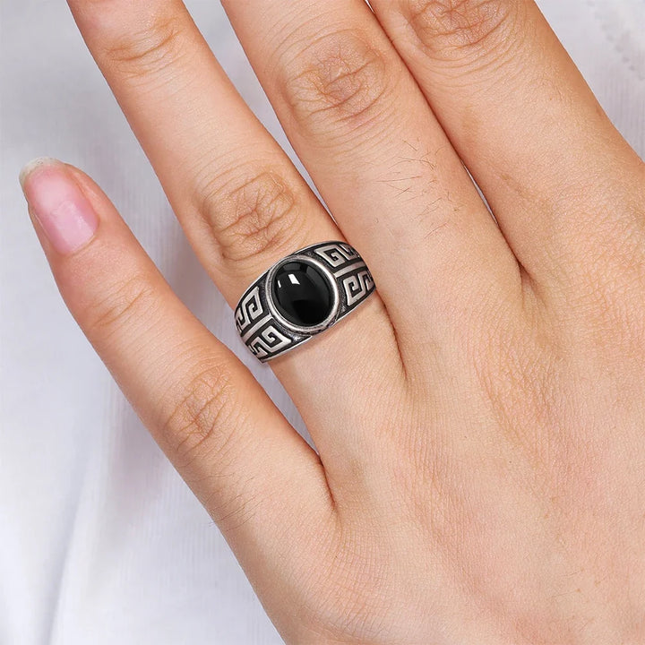 Bague en argent avec œil de tigre