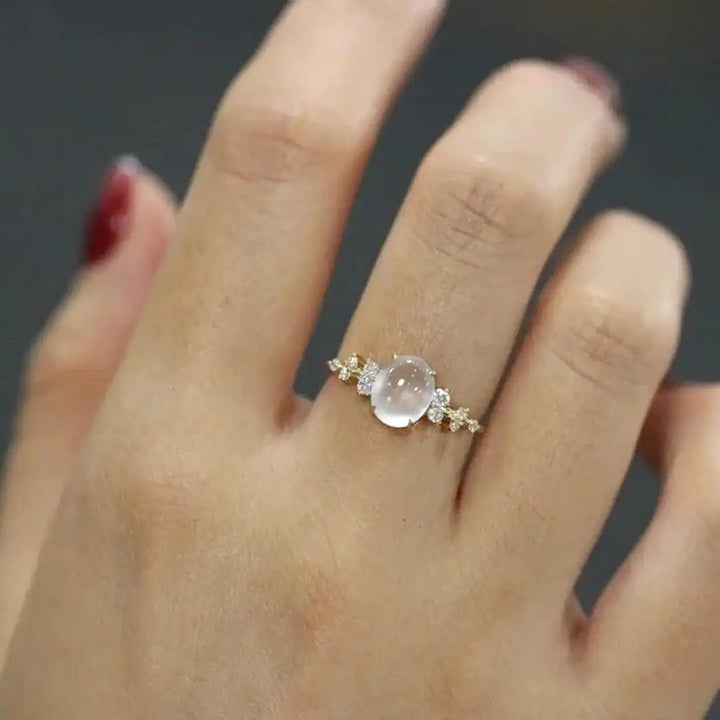 Bague en Cristal de Pierre de Lune Éclat Lunaire