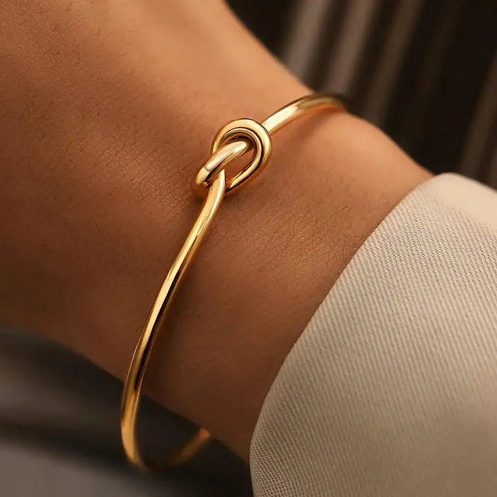 Adjustable Gold Knot Bracelet