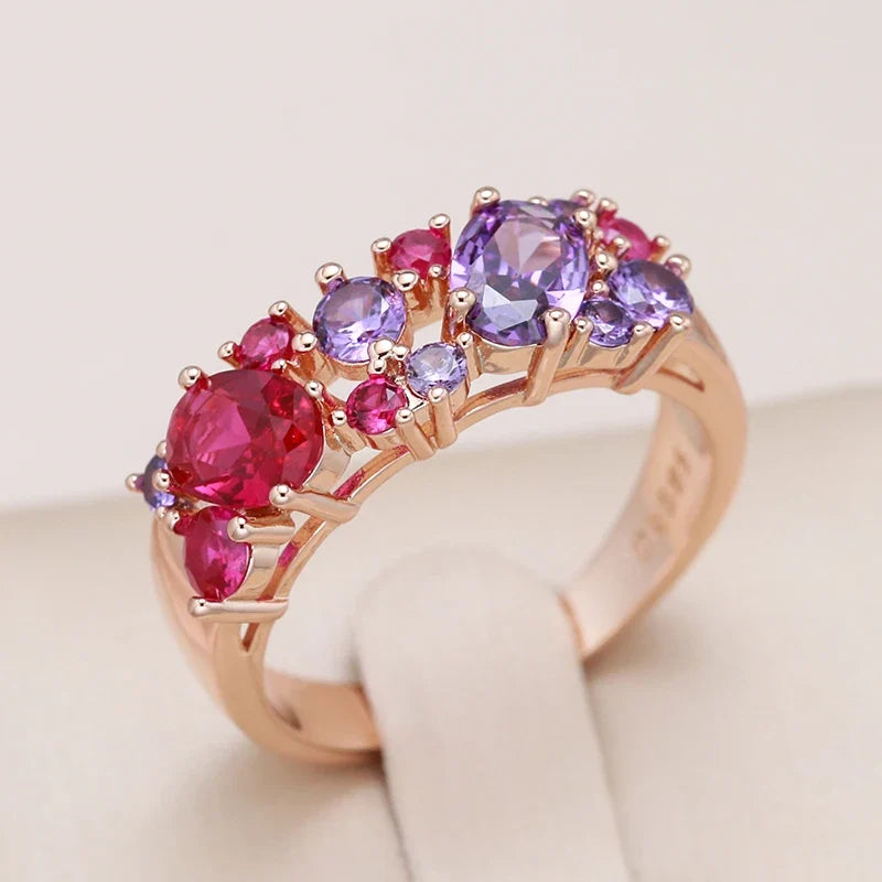 Bague en cluster éclatante et lumineuse