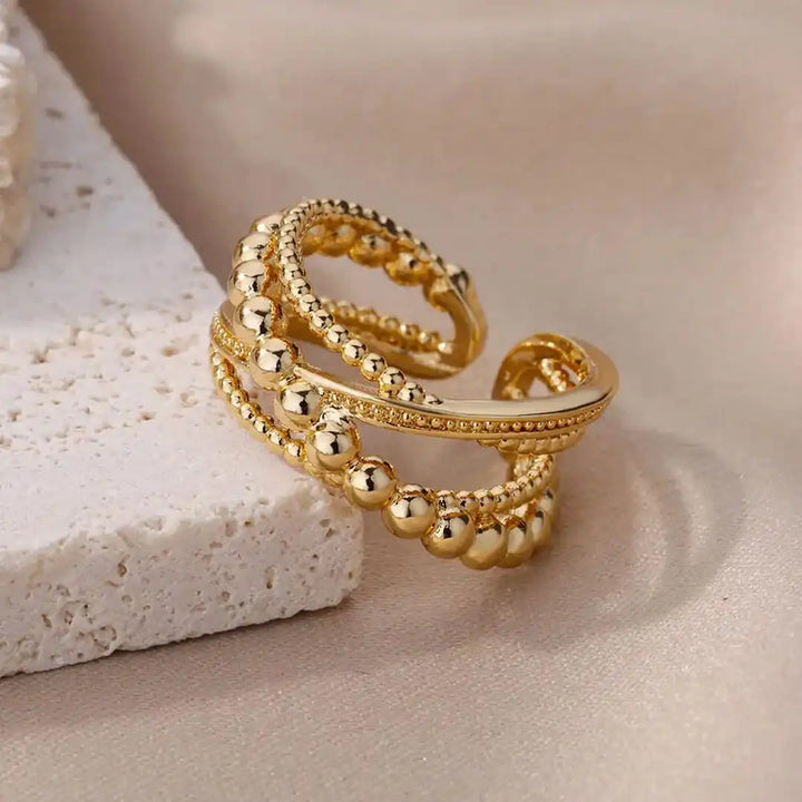 Bague Vintage Ajustable en Torsade