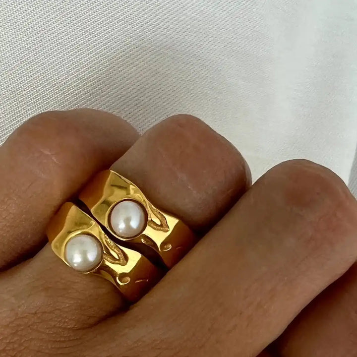 Bague Vintage en Or et Perle