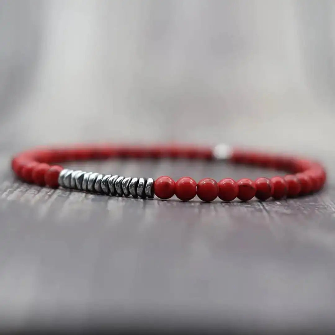 Bracelet en Pierre Volcanique Classique