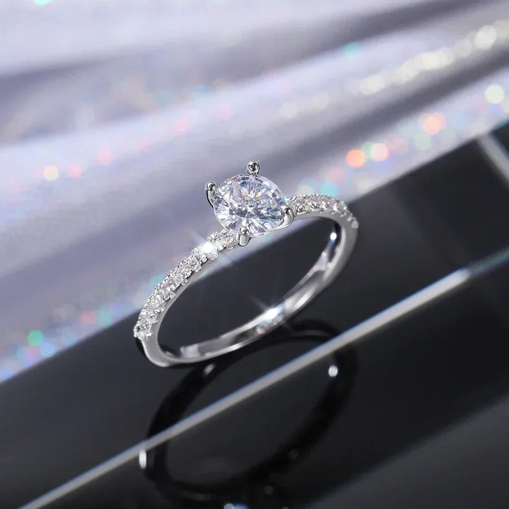 Bague Éternité Radiant en Zirconium