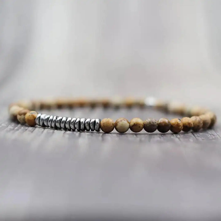 Bracelet Intemporel en Pierre Volcanique