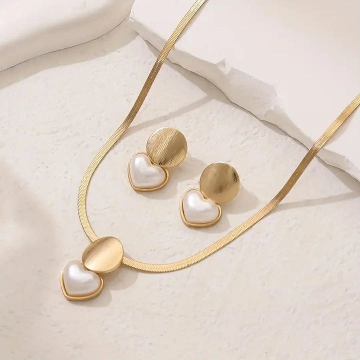Vintage Gold Necklace and Earrings