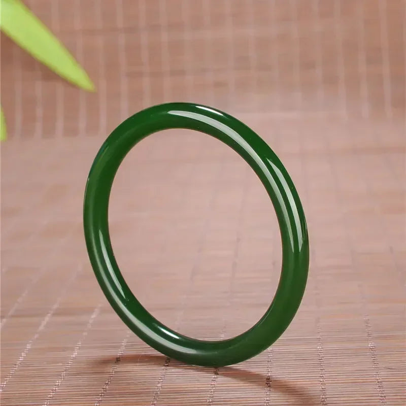Bracelet Rond en Jade Vert
