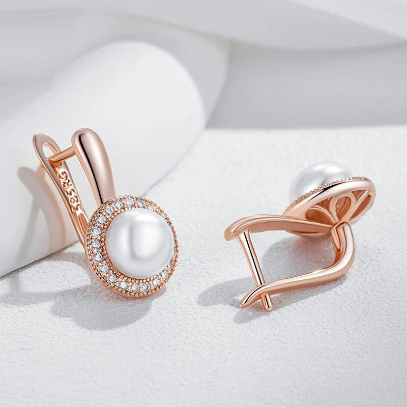 Bague en Or Rose avec Perle de Luxe