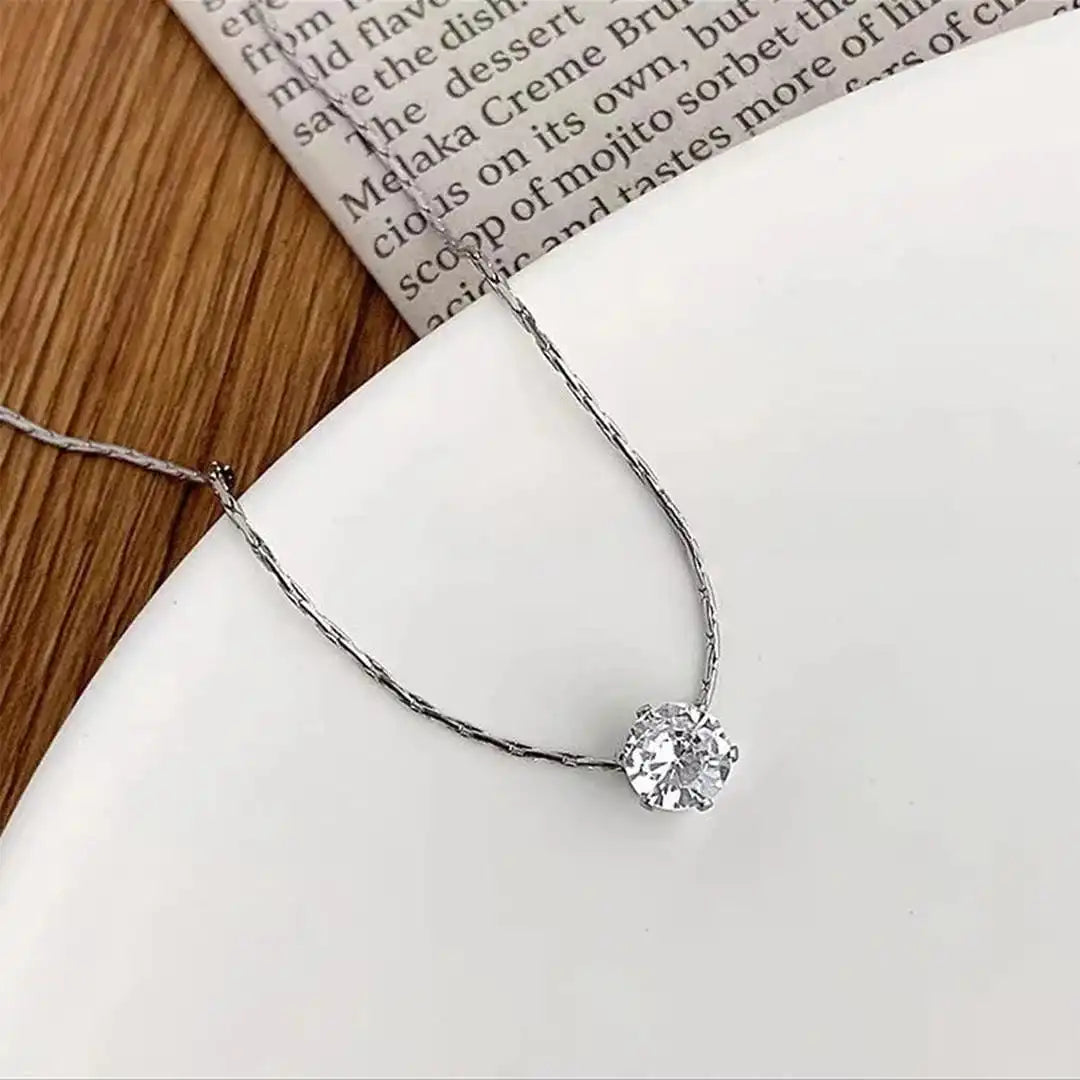 Collier Pendentif Élégant Solitaire