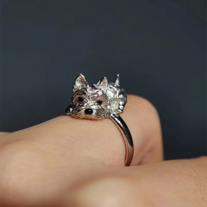 Bague Ajustable au Style Rétro pour Chien