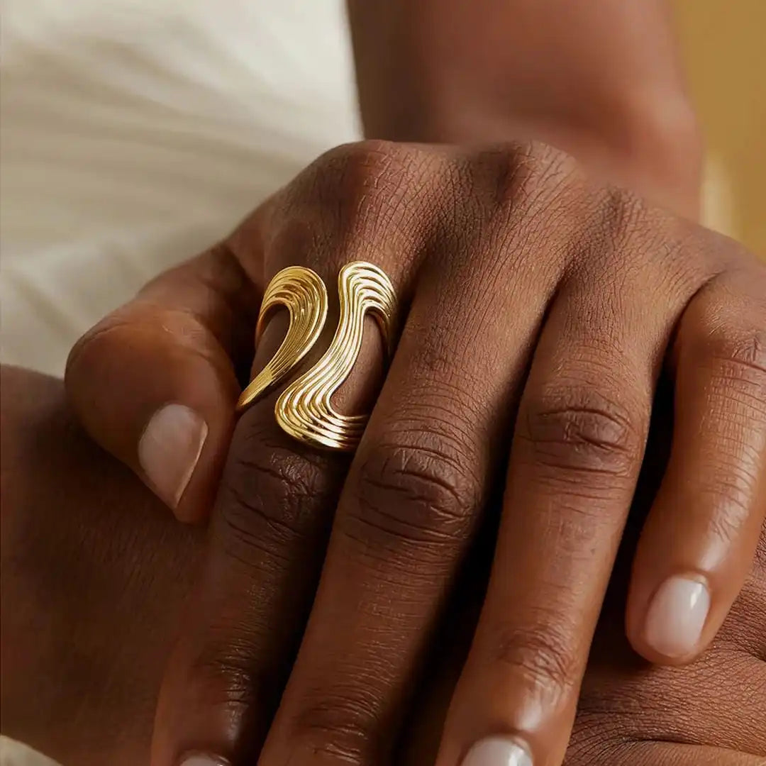 Bague Exquise en Or avec Perles