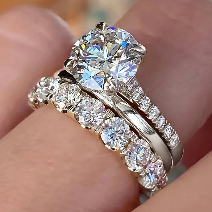 Ensemble de Bagues en Zirconium Éclat