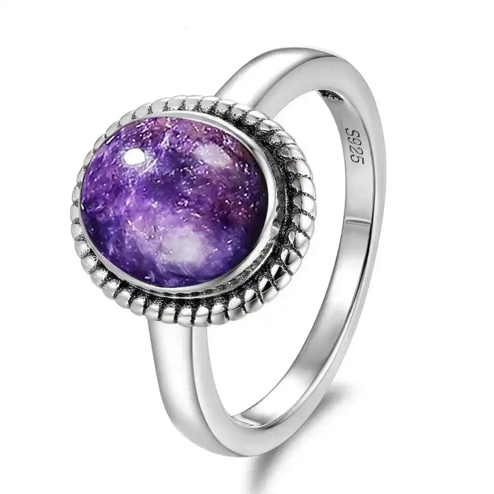 Bague Ovale Classique en Argent avec Corde