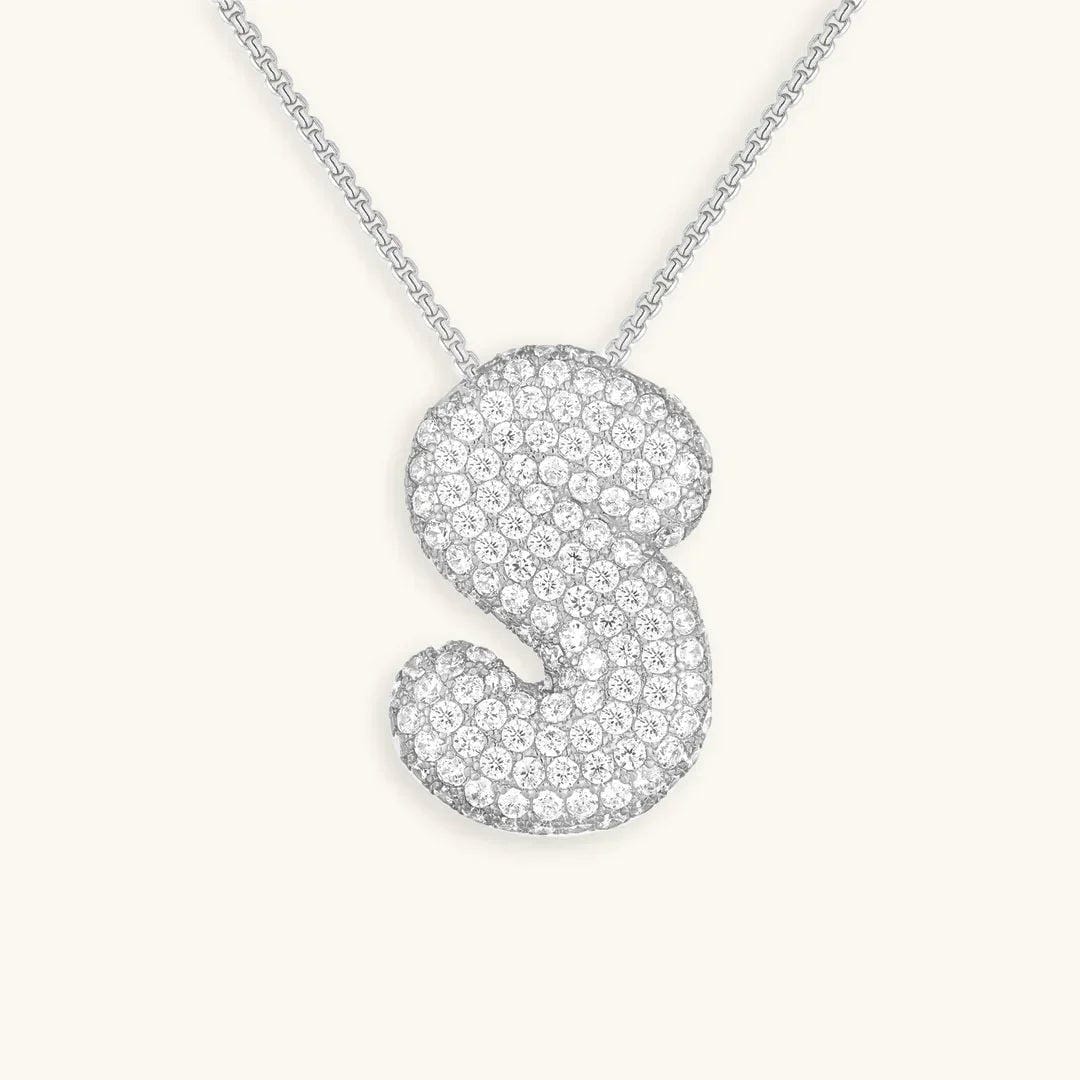 Collier Initial en Cristaux Boules