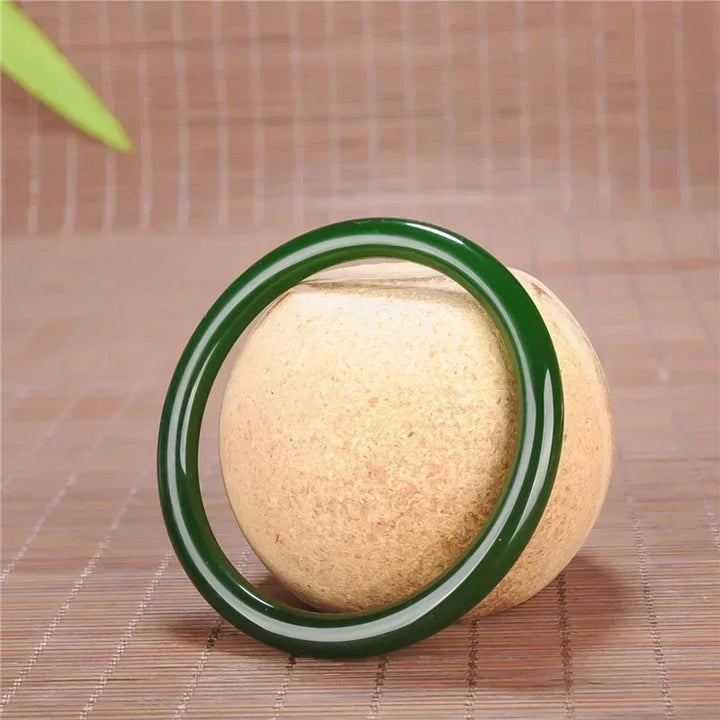 Bracelet Rond en Jade Vert