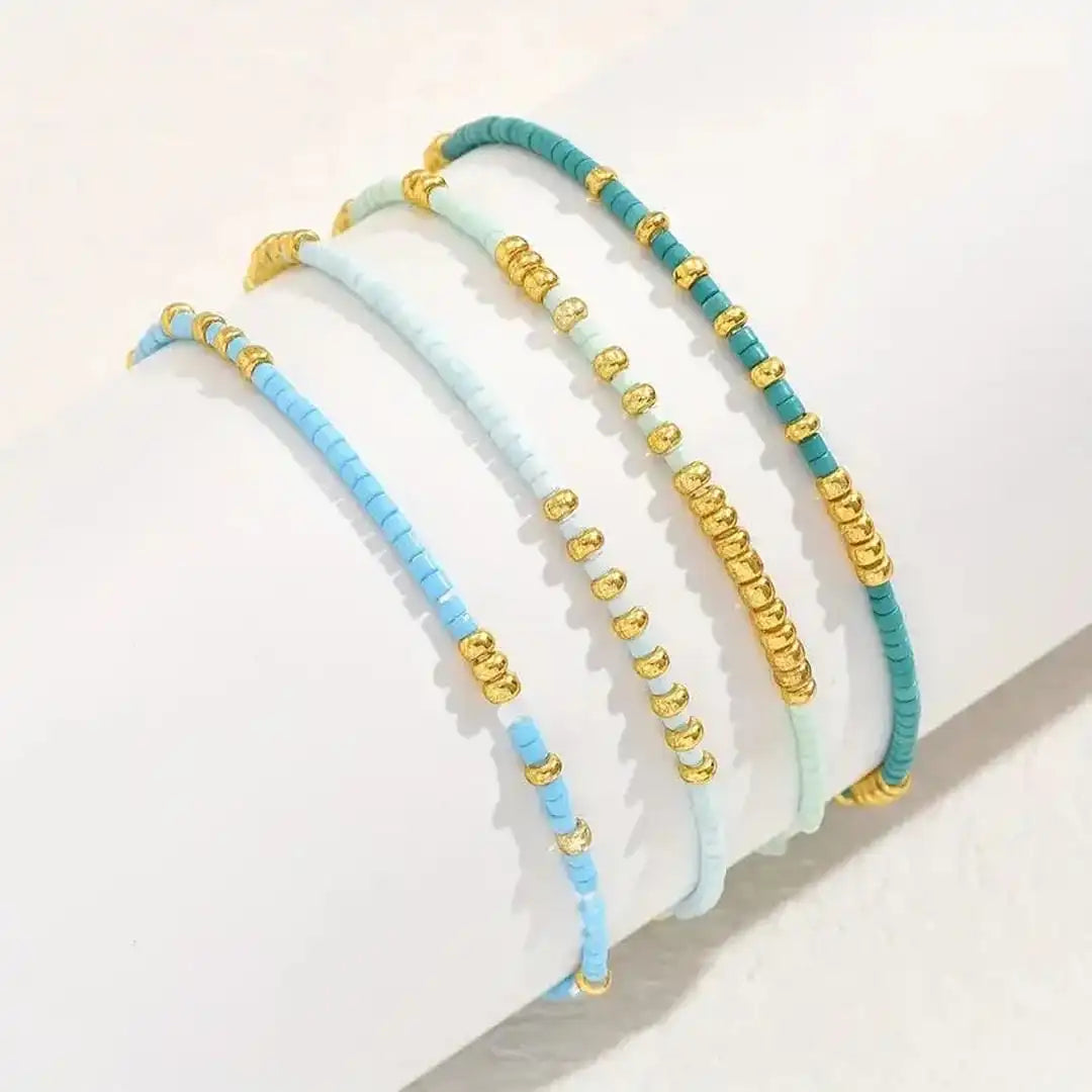 Bracelet Bohémien Chic en Perles Turquoise