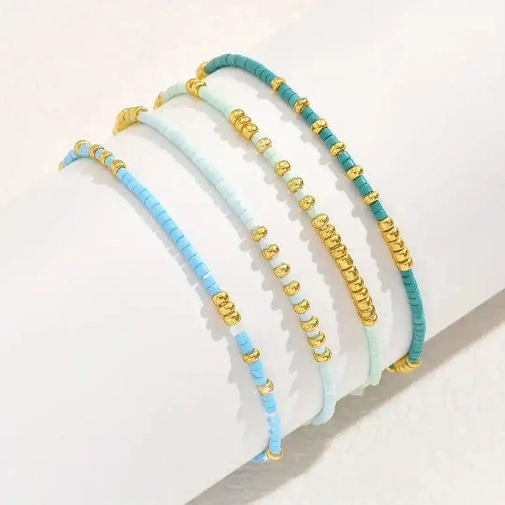 Bracelet Bohémien Chic en Perles Turquoise