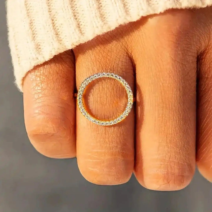 Bague Ronde en Zirconium Cubique