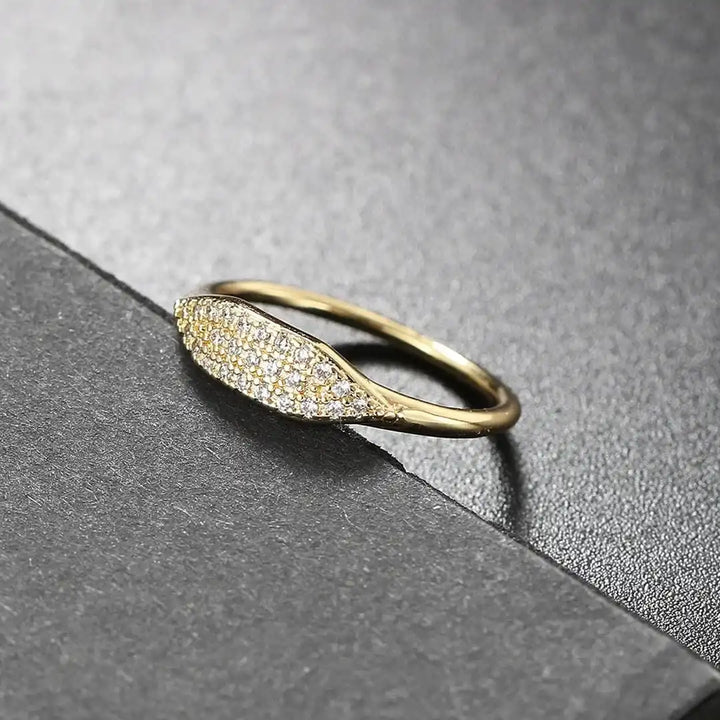 Bague Empilable en Pavé Marquise