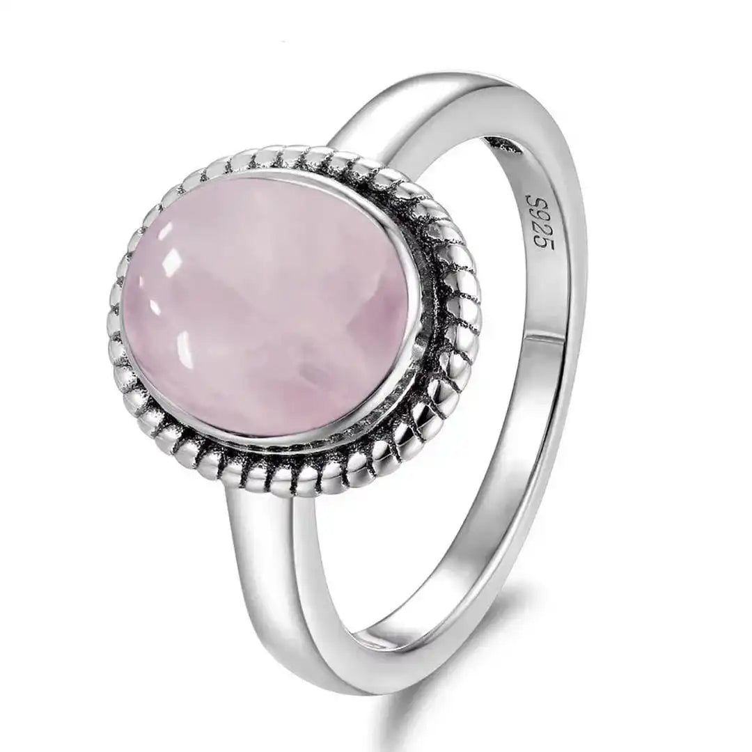 Bague Ovale Classique en Argent avec Corde
