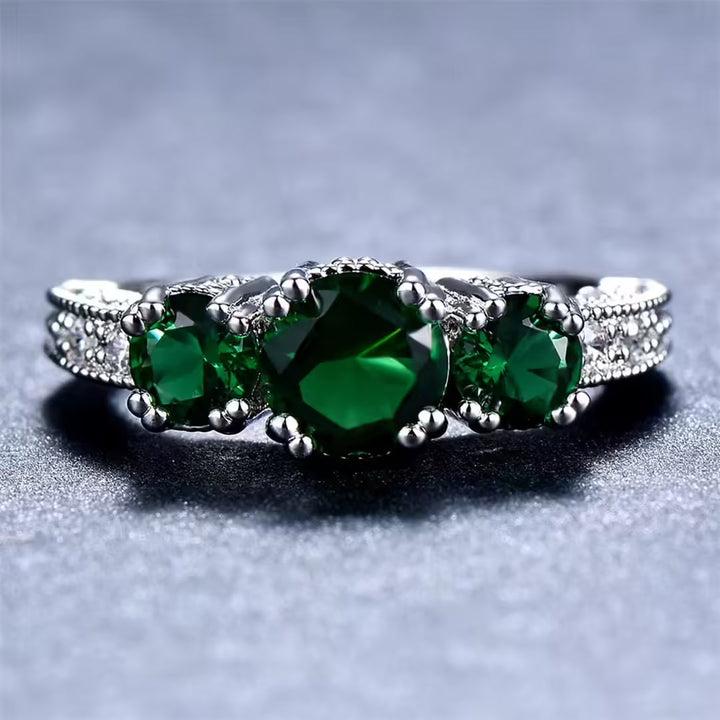 Bague Sculpturale Émeraude Tactile
