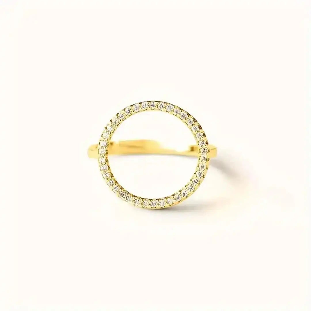 Bague Ronde en Zirconium Cubique