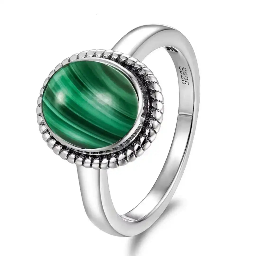 Bague Ovale Classique en Argent avec Corde