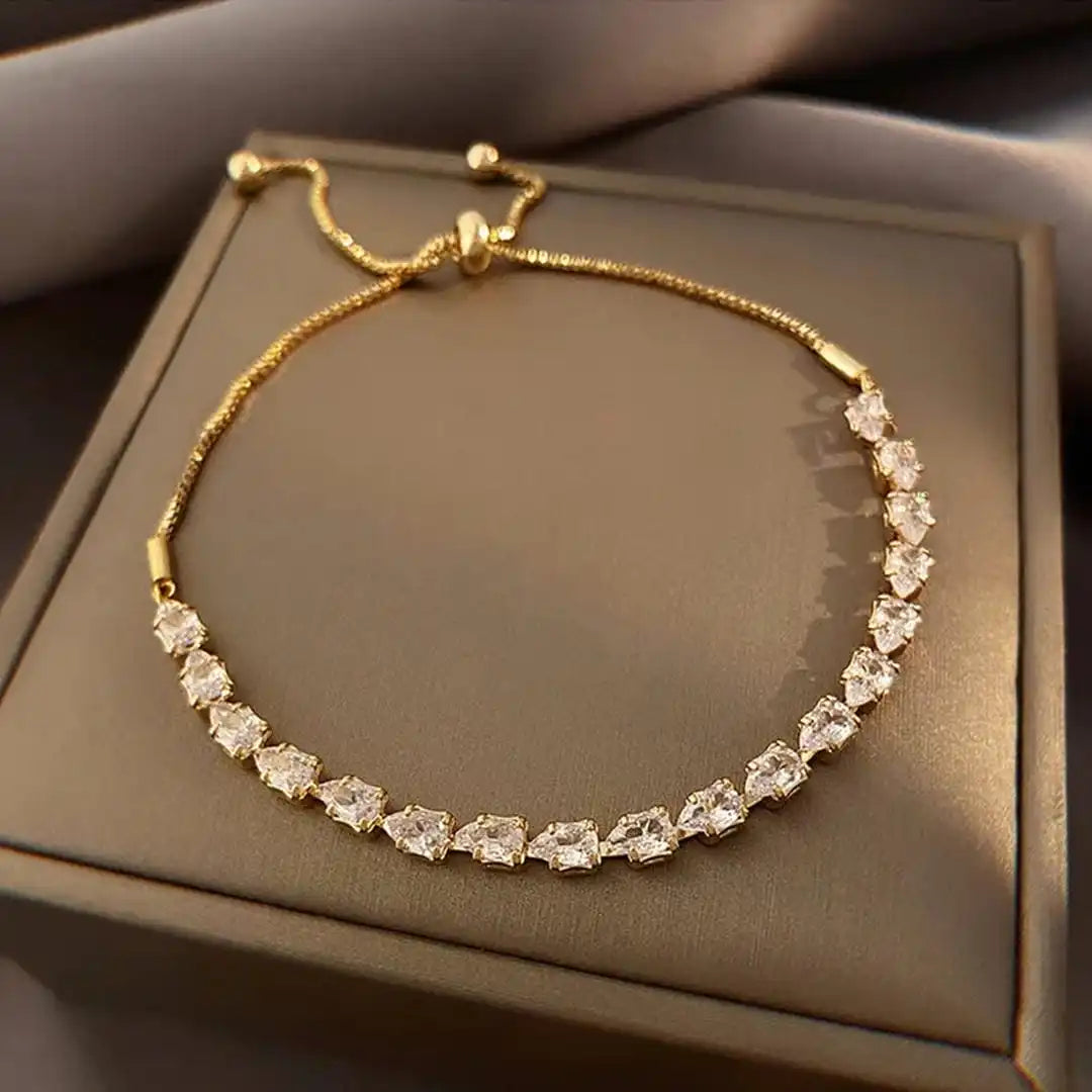 Bracelet ajustable en pierres géométriques