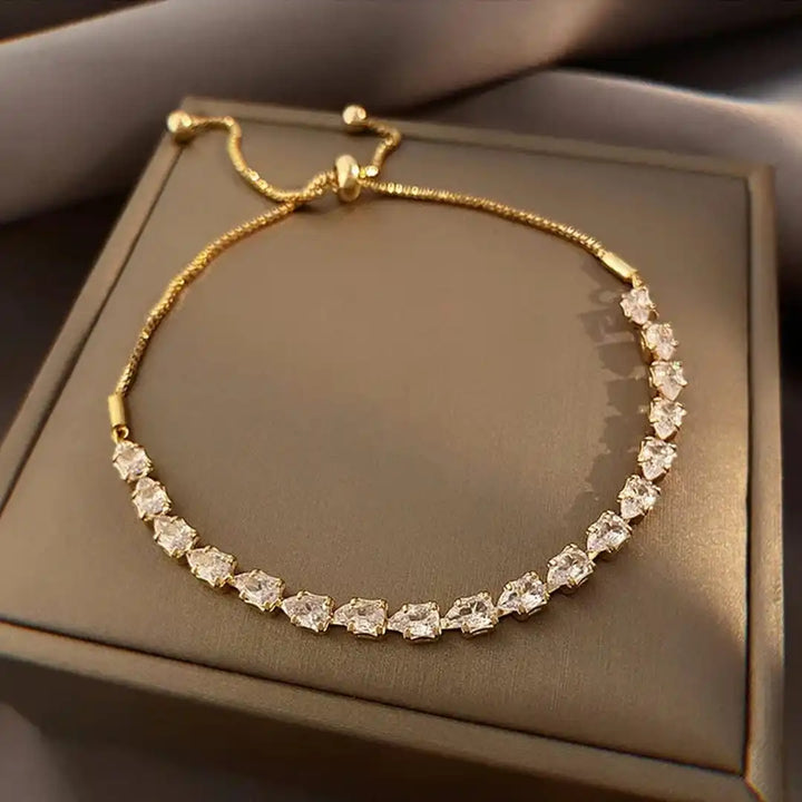 Bracelet ajustable en pierres géométriques