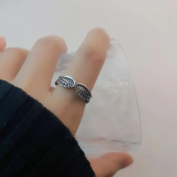 Bague Ajustable en Argent avec Ailes d&