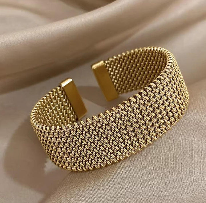 Classic Vintage Woven Open Bracelet