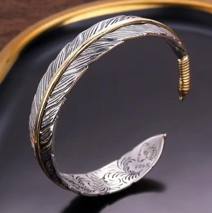 Bracelet Vintage Ajustable en Plume