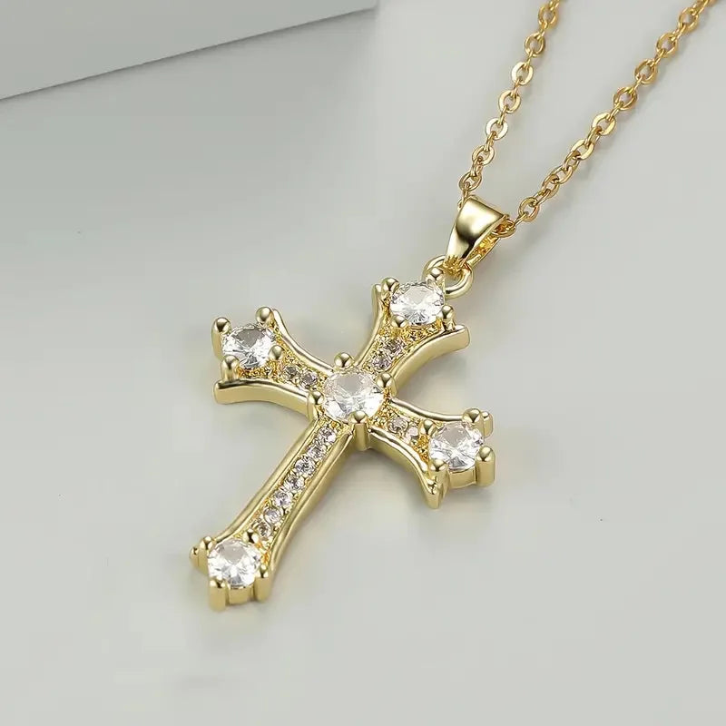 Collier Croisé en Zirconium Élégant