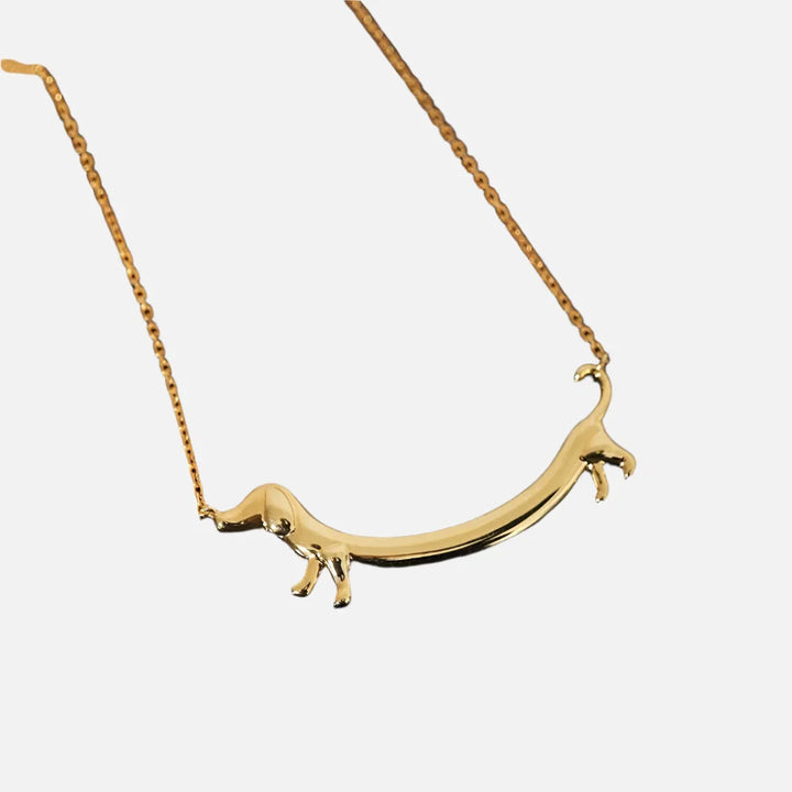 Collier en métal doré Teckel