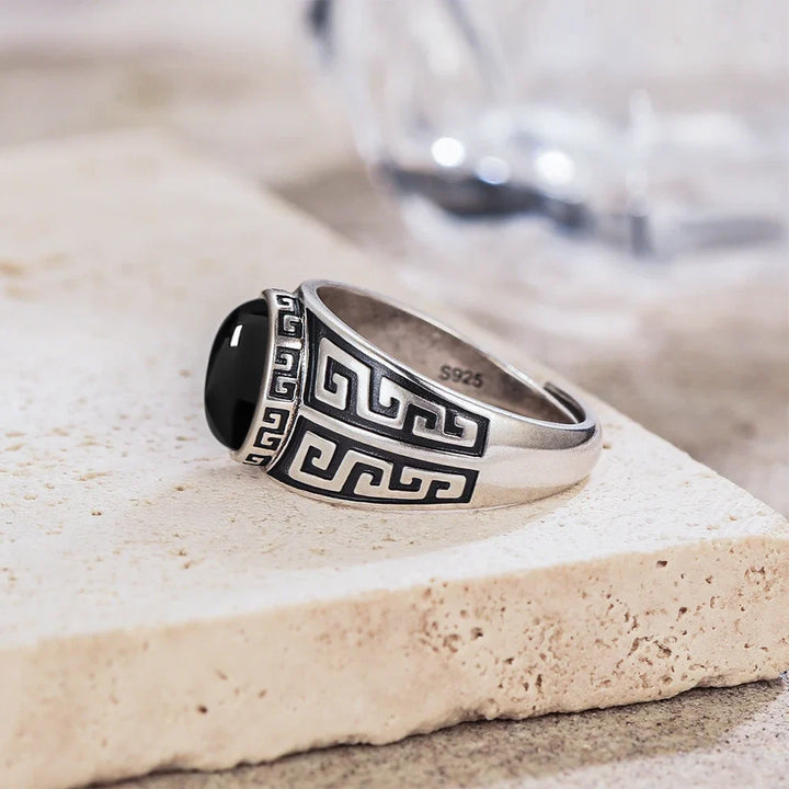 Bague en argent avec œil de tigre