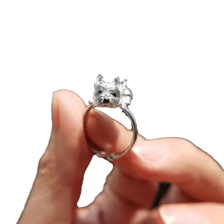 Bague Ajustable au Style Rétro pour Chien