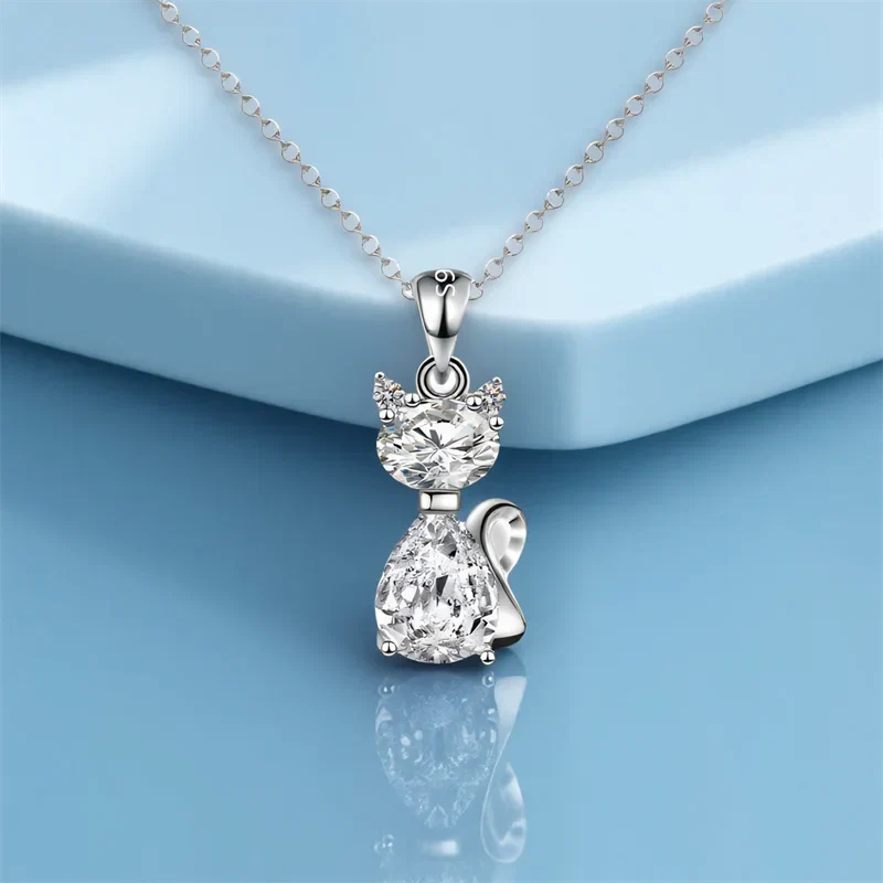 Collier Félin en Argent Sterling avec Zirconia