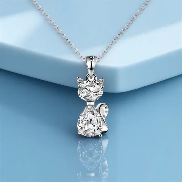 Collier Félin en Argent Sterling avec Zirconia