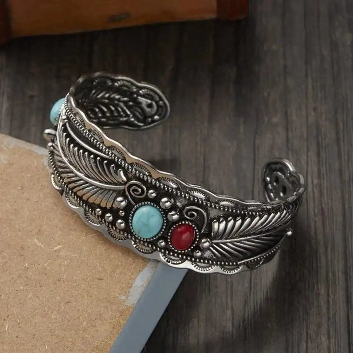 Bracelet en argent doré et turquoise Mesina