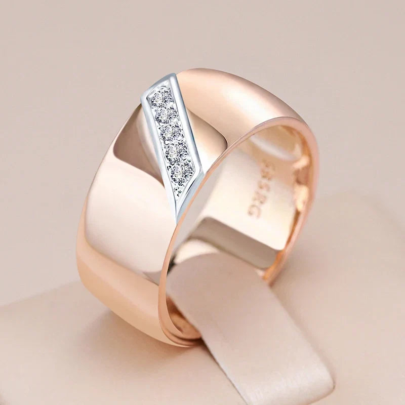 Bague Lisse Multi-Zircon Intemporelle