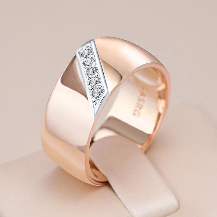 Bague Lisse Multi-Zircon Intemporelle