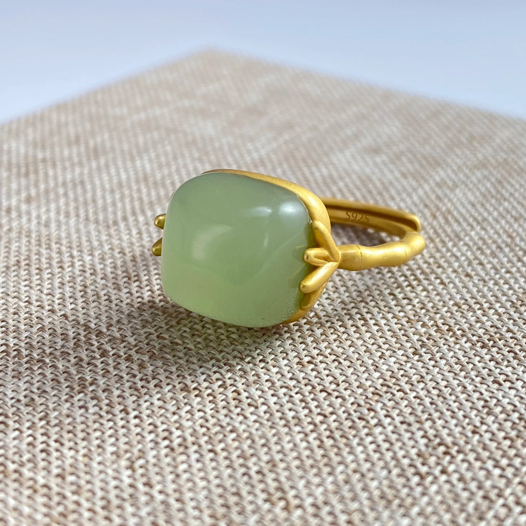 Bague en Jade Poli Carrée