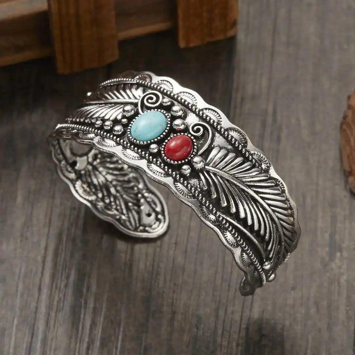 Bracelet en argent doré et turquoise Mesina