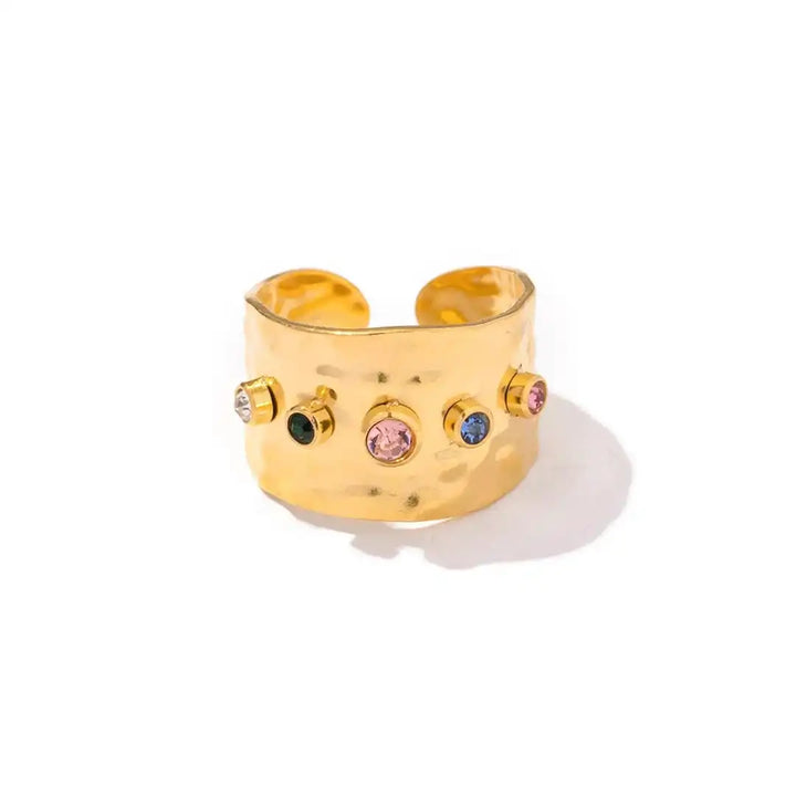 Bague Vintage en Zircon Cubique Doré