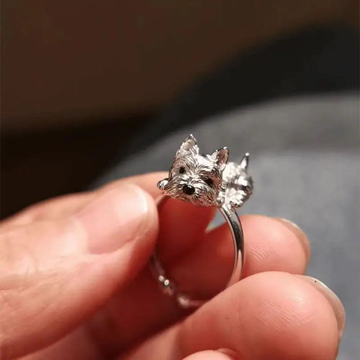 Bague Ajustable au Style Rétro pour Chien