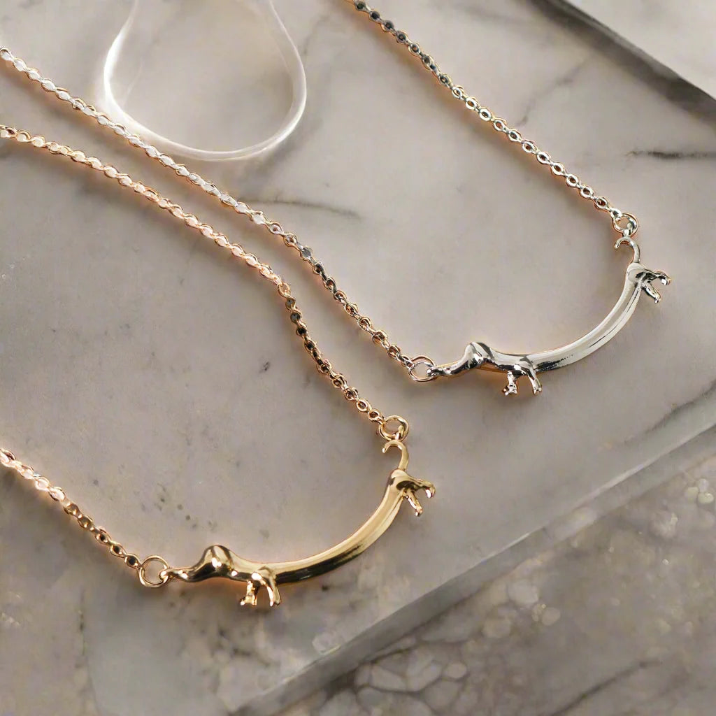 Collier en métal doré Teckel